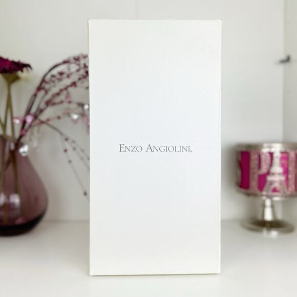 Enzo Angiolini Calathea Patent Leather Ankle Strap Block Heel Sandals Black 8 M - Picture 12 of 14